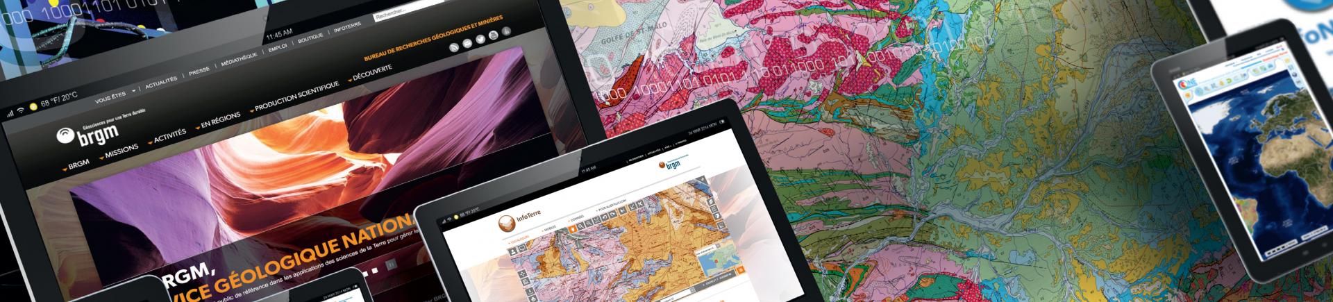 Sites internet et applications mobiles du BRGM.